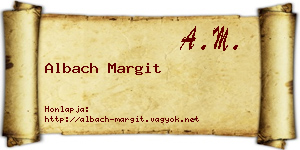 Albach Margit névjegykártya